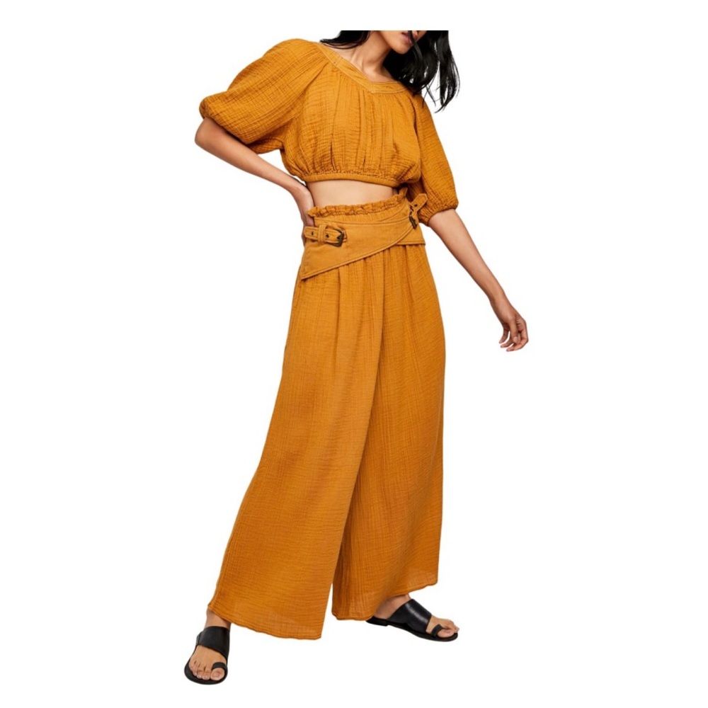 Free People Lou Lou Palazzo Pants and Crop top M
